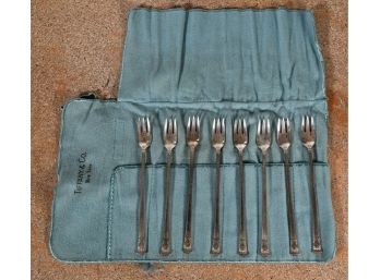 Eight Tiffany & Co Sterling Cocktail Forks (CTF10)