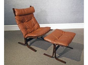 Norwegian Leather Chair & Ottoman (CTF20)