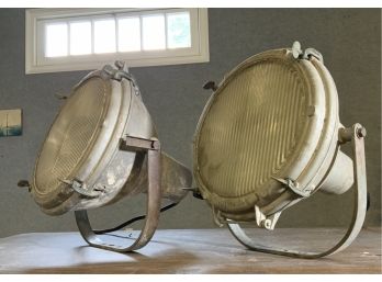 Pair Of Vintage Crouse-Hinds ADE 14  Nautical Lights (CTF20)