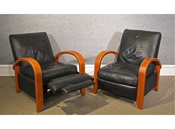 Restoration Hardware Metro Reclining Leather Chairs (CTF30)