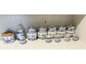 German Blue & White Porcelain Canister Set (CTF20)