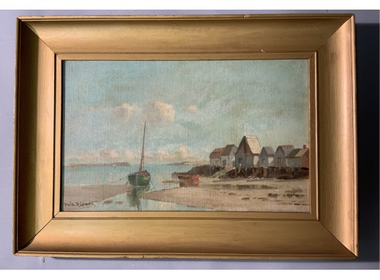 Walter Lancil 19th C. Oil On Canvas, Siminton Cove ME(CTF10)