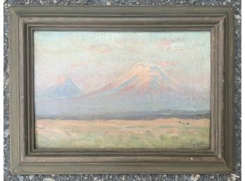 Signed Oil On Board Mountain-scape (CTF10)