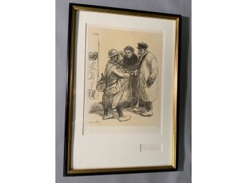 Theophile Steinlen 20th C. Lithograph WWI Scene (CTF10)