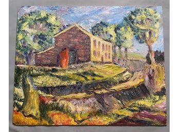 Vincent R Smith, 20th C.  Colorful Painting House And Landscape (CTF10)