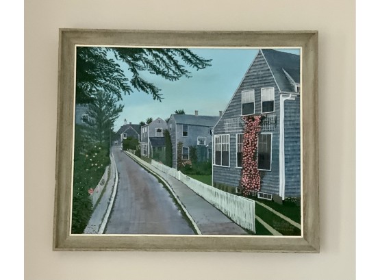 Elena Riedle Oil On Canvas 'Martins Lane Nantucket, 1973' (CTF10)