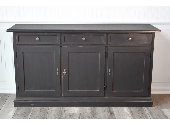 Contemporary Black Painted Buffet, Old World Reproductions (CTF20)