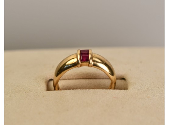 Tiffany And Co 18K Gold And Ruby Ring (CTF10)