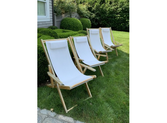 Wood Canvas Sling Chairs (CTF10)