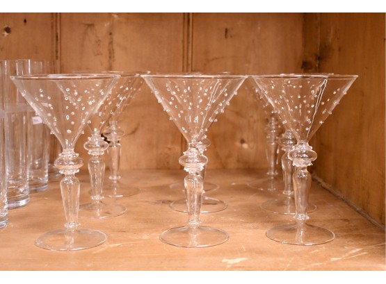 Nine Delicate Martini Glasses (CTF10)