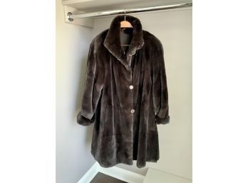 Ladies Sheared Reversible Fur Coat (CTF10)