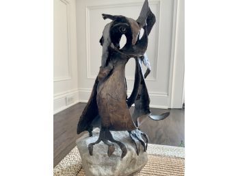 Ellen Selden Bronze Owl Sculpture (CTF10)