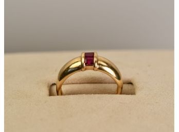 Tiffany And Co 18K Gold And Ruby Ring (CTF10)