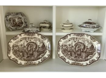 Wedgwood And Spode For Williams Sonoma Turkey Platters And Covered Vegetables (CTF20)