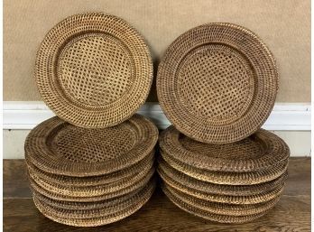 16 Woven Rattan Chargers (CTF10)