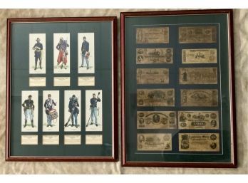 Decorative Framed Prints Of Civil War Uniforms & Currency (CTF10)