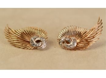 18K Gold & Diamond Earrings (CTF10)