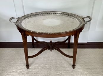 19th C. Sheffield Tray On A Custom Fitted Stand (CTF10)