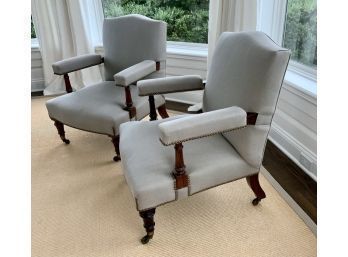 Antique Rosewood Library Chairs (CTF30)