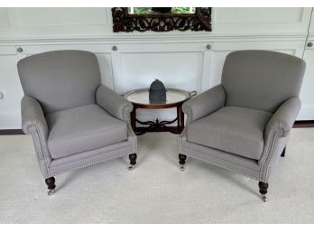 Pr. Ralph Lauren Upholstered Club Chairs (CTF30)