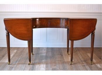 Federal Style Crescent Shaped Hunt Table CA. 1900s Damage Missing Pieces  (CTF20)