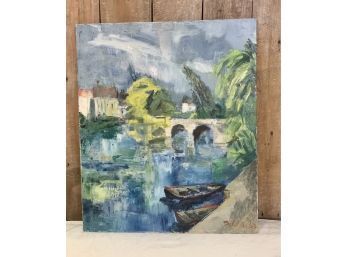 Ellen Selden Oil On Canvas Cypress Of Provence (CTF10)