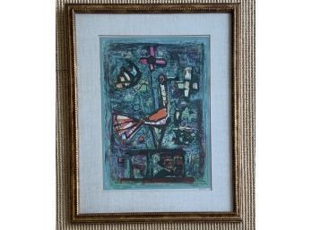 Pencil Signed Abstract Lithograph (CTF10)
