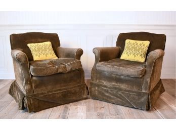Pair Of Vintage Club Chairs (CTF20)