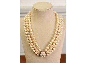 Vintage Multi Strand Pearl Necklace (CTF10)