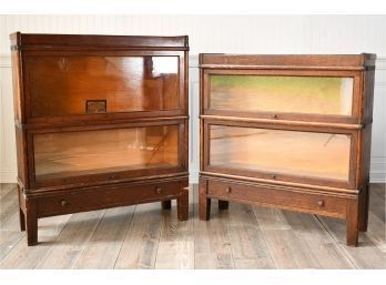 Two Similar Oak Barrister Bookcases (CTF30)