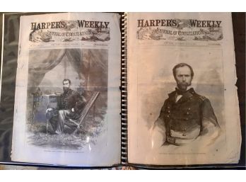 Harpers Weekly (5 Different Editions )From 1864 & NY Herald 'The Campaign In VA' 1864  (CTF10)