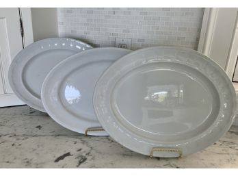 Three Ironstone Oval Platters (CTF10)