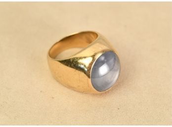 Gentlemans 14k Gold And Star Sapphire  Ring (CTF10)
