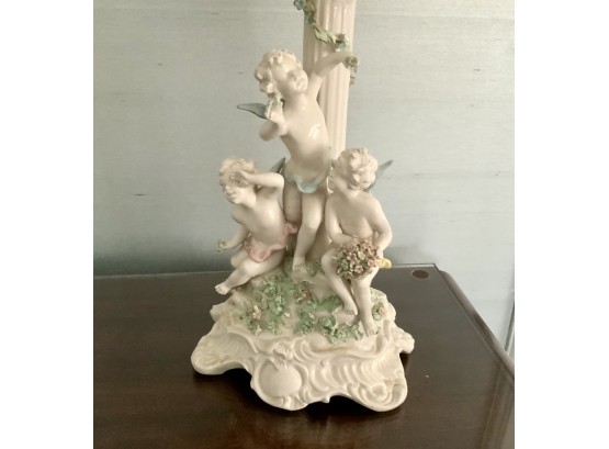 Vintage Italian Porcelain Figural Lamp (CTF10)