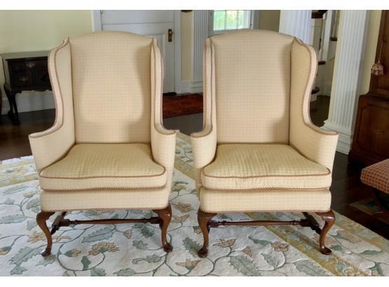 Pr. Queen Anne Style Wing Chairs (CTF20)