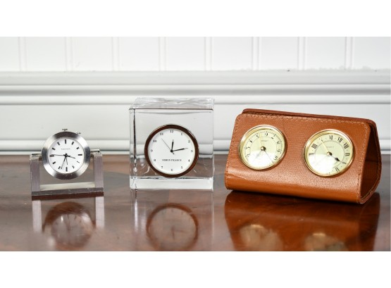 Tiffany & Co., Simon Pearce And Roger Lacelles Travel Clocks  (CTF10)