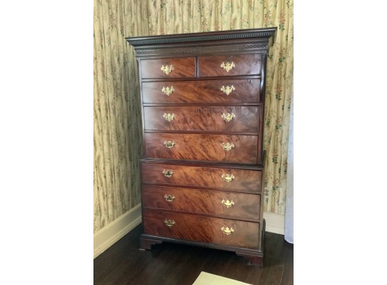 Period Ca. 1780 Chippendale Mahogany Chest On Chest (CTF20)
