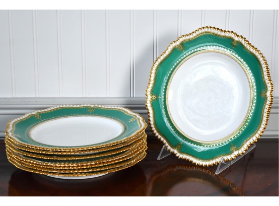 Fine Set Of Eight Copeland Spode/Tiffany & Co. Porcelain Plates (CTF10)