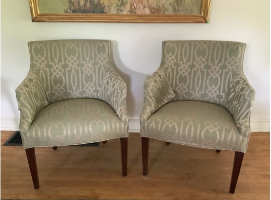 Like New Pair Of Custom Upholstered Chairs (CTF20)