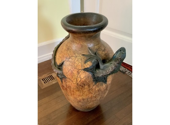 Large Pottery Lizard Urn (cTF10)