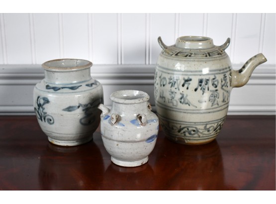 Three Asian Ceramic Vessels (CTF10)