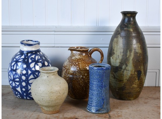 Five Signed Studio Pottery Vessels (CTF20)