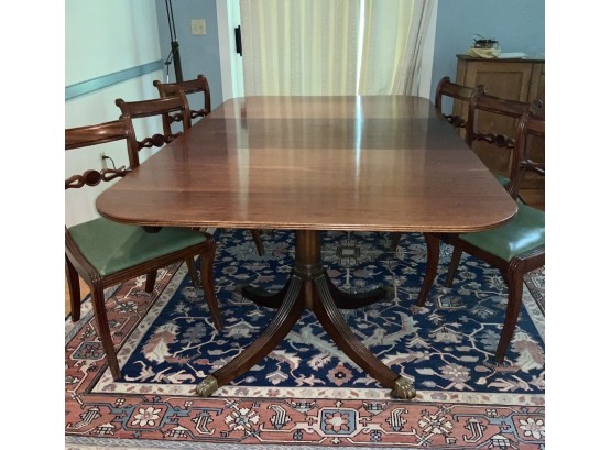 19th C. English Double Pedestal Dining Table (CTF30)