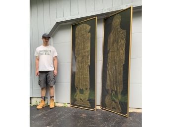 Two Large Size Brass Rubbings, Depicting 14th Figures (CTF20)