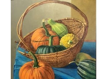 Jerry Pfohl Oil Painting, Fall Basket (CTF10)