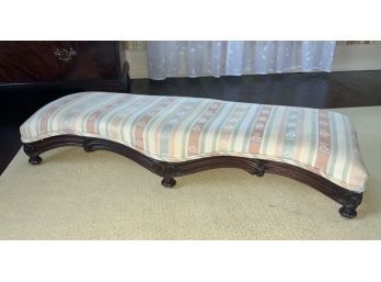 Victorian Walnut Upholstered Kneeling Bench (CTF10)