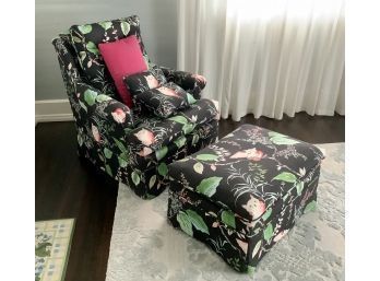 Vintage Boudoir Chair & Ottoman (CTF20)