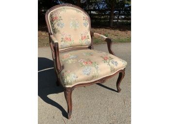 Louis XIV Style Carved Upholstered Club Chair (CTF10)