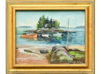 R. Alden Burt Oil On Canvas, NH Coastal Scene (CTF10)