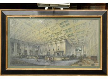 E.G. Southey Architectural Rendering Sketch, Bridgeport, CT Peoples Savings Bank (CTF10)